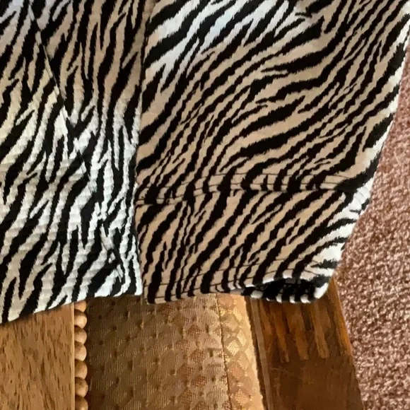 Charter Club Petites Zebra Stripes Black & White Blazer Jacket Size P XL - Picture 7 of 14